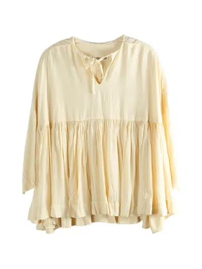Casey Casey Tie-neck Blouse In Gold