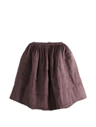 Casey Casey Tiered Midi Skirt In Purple