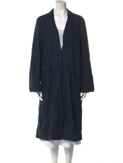Pre-owned Casey Casey Trench Coat In Blue