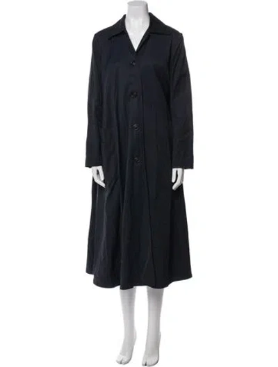 Pre-owned Casey Casey Trench Coat In Blue
