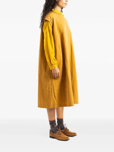Casey Casey Valeme Sleeveless Midi Dress In Yellow