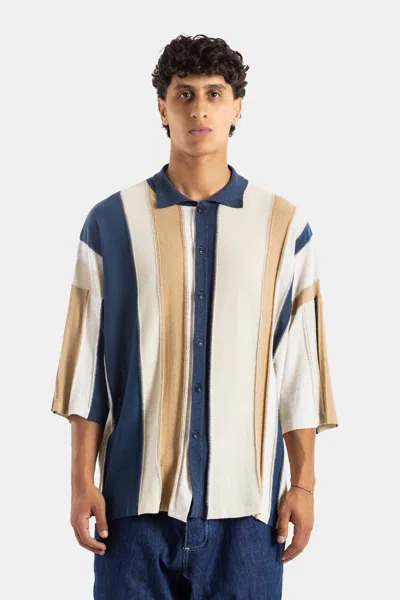 Casey Casey Vertical Block Striped Shirt In Multi
