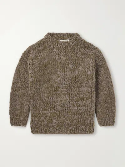 Casey Casey Wei Brushed Alpaca-blend Sweater In Brown