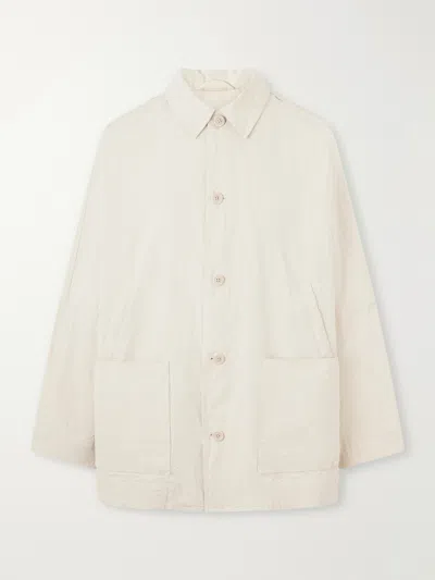 Casey Casey Weiping Crinkled-cotton Jacket In Neutral