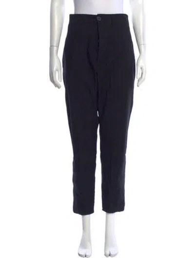 Pre-owned Casey Casey Wool Straight Leg Pants In Black