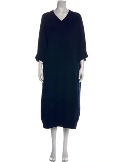 Pre-owned Casey Casey Wool V-neck Sweater In Black