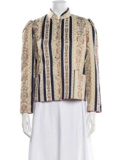 Pre-owned Casey Marks Patterned Jacket W/ Tags