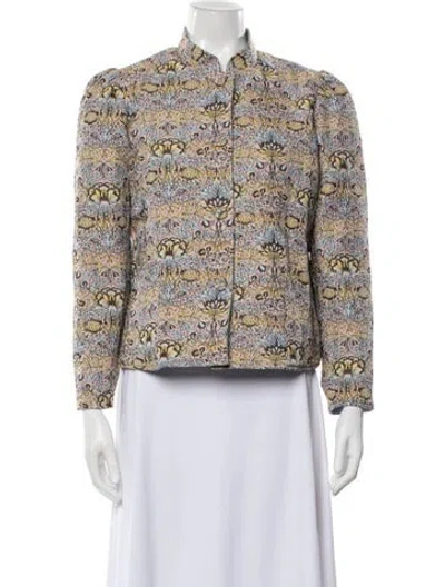 Pre-owned Casey Marks Patterned Jacket W/ Tags In Multi