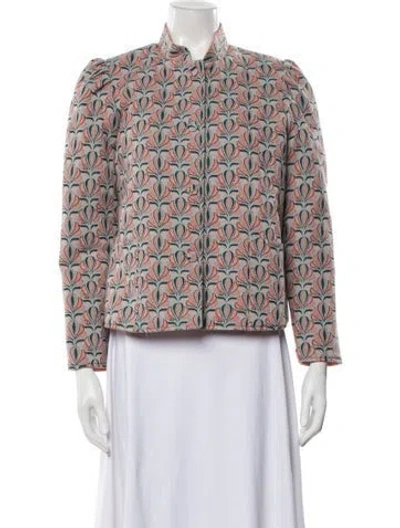 Pre-owned Casey Marks Patterned Jacket W/ Tags In Multi