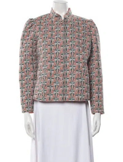 Pre-owned Casey Marks Patterned Jacket W/ Tags In Multi
