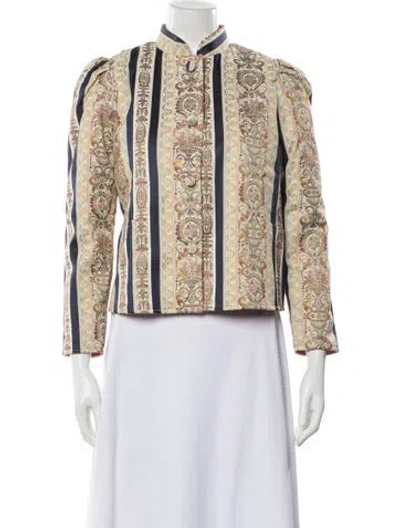 Pre-owned Casey Marks Patterned Jacket W/ Tags In Neutral