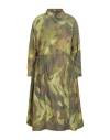 Casey∘casey Woman Midi Dress Military Green Size M Linen, Pes