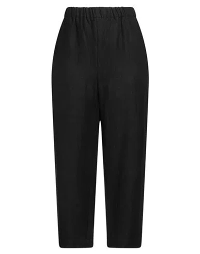 Casey∘casey Woman Pants Black Size L Linen, Virgin Wool