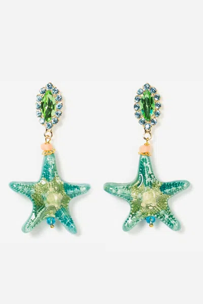 Cashfana Estrella Del Mar Earrings By  In Multi