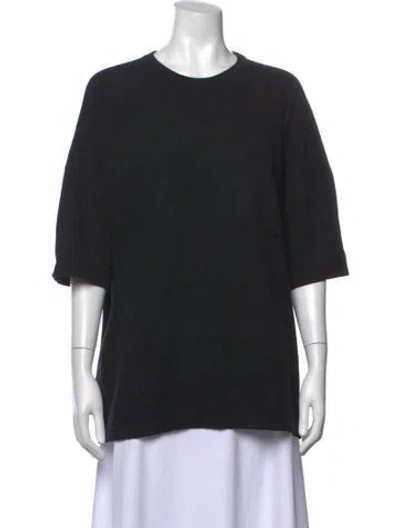 Pre-owned Cashmere Company Cashmere Crew Neck Sweater In Black