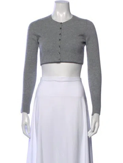 Pre-owned Cashmere Company Cashmere Crew Neck Sweater In Grey
