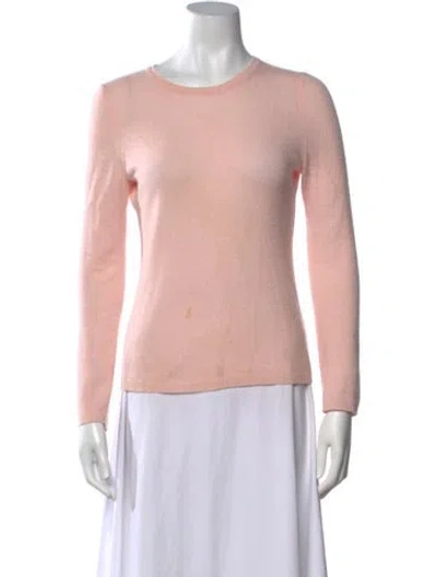 Pre-owned Cashmere Company Cashmere Crew Neck Sweater In Pink