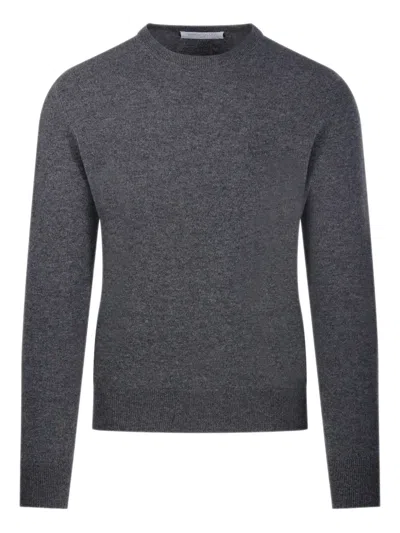 Cashmere Company Crew-neck Sweater In Gray