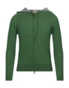 Cashmere Company Man Cardigan Green Size 36 Wool, Cashmere