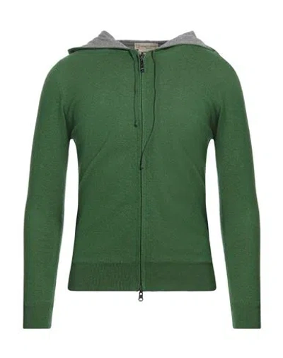 Cashmere Company Man Cardigan Green Size 36 Wool, Cashmere In Green