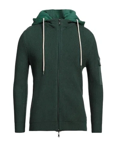 Cashmere Company Man Cardigan Green Size 40 Wool In Green