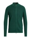Cashmere Company Man Cardigan Green Size 48 Wool, Cashmere In Green