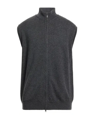 Cashmere Company Man Cardigan Grey Size 36 Wool, Cashmere