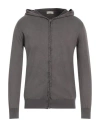 Cashmere Company Man Cardigan Lead Size 38 Cotton In Grey
