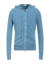 Cashmere Company Man Cardigan Light Blue Size 42 Cotton, Silk