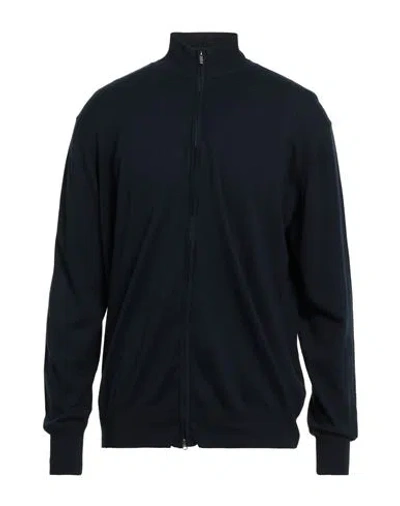 Cashmere Company Man Cardigan Midnight Blue Size 46 Cotton, Cashmere, Silk