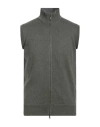 Cashmere Company Man Cardigan Military Green Size 40 Wool, Cashmere In Green