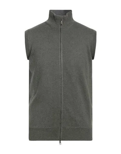 Cashmere Company Man Cardigan Military Green Size 40 Wool, Cashmere
