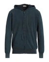 Cashmere Company Man Cardigan Navy Size 42 Cotton, Silk