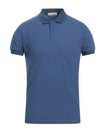Cashmere Company Man Polo Shirt Blue Size 36 Cotton, Elastane