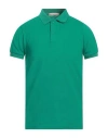 Cashmere Company Man Polo Shirt Green Size 36 Cotton, Elastane