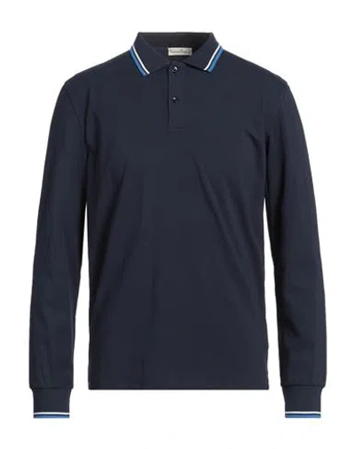 Cashmere Company Man Polo Shirt Navy Size 38 Cotton