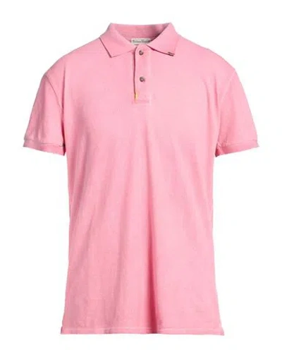 Cashmere Company Man Polo Shirt Pink Size 44 Cotton