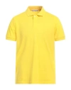 Cashmere Company Man Polo Shirt Yellow Size 44 Cotton, Elastane