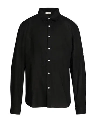 Cashmere Company Man Shirt Black Size 40 Linen