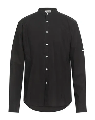 Cashmere Company Man Shirt Black Size 42 Linen