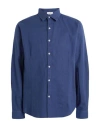 Cashmere Company Man Shirt Blue Size 36 Linen In Blue