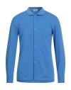 Cashmere Company Man Shirt Light Blue Size 38 Cotton