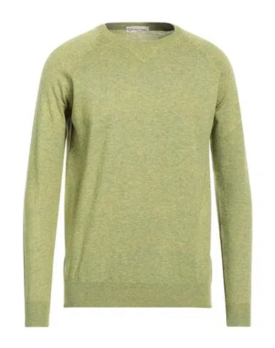 Cashmere Company Man Sweater Acid Green Size 46 Wool, Cashmere