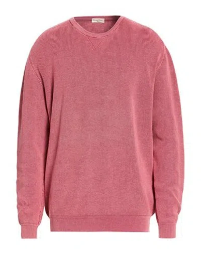 Cashmere Company Man Sweater Antique Rose Size 46 Cotton In Pink