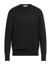 Cashmere Company Man Sweater Black Size 44 Merino Wool, Elastane