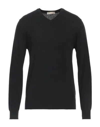 Cashmere Company Man Sweater Black Size 40 Wool, Cashmere, Silk, Nylon