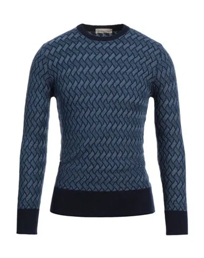 Cashmere Company Man Sweater Blue Size 38 Wool, Cashmere, Silk, Nylon
