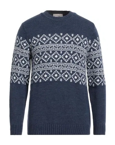 Cashmere Company Man Sweater Blue Size 42 Wool, Alpaca Wool