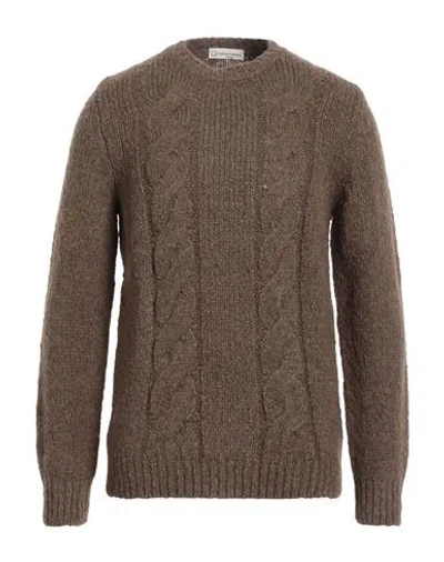 Cashmere Company Man Sweater Brown Size 40 Wool