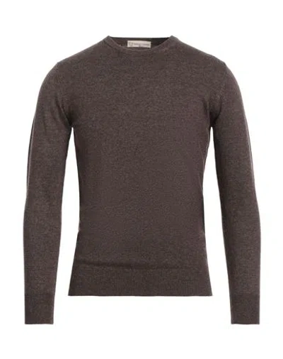 Cashmere Company Man Sweater Brown Size 40 Wool, Cashmere